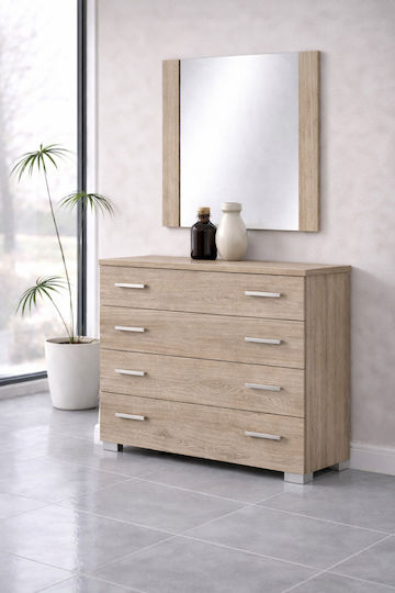 Sarris Wall Mirror with Wooden Frame 75x90cm