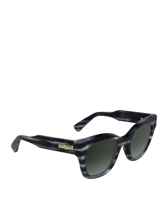 Longchamp Longchamp Damen Sonnenbrille mit Grauem Horn umrandetem Rahmen und Grüner Verlaufsfarbe Linse LO0791 036