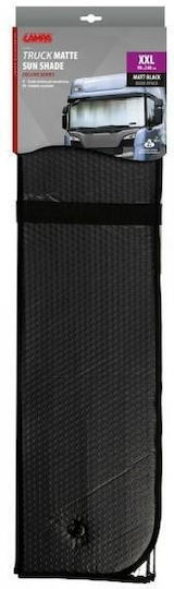 Lampa Windshield Interior Sun Shade Truck Deluxe Series XXL Matte Black 90 x 240 cm Top Thermal Shield Dashboard Protection Truck Cabin 1 Pc L.6682.6 Lampa L6682.6