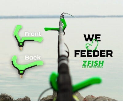 Feeder Rod Support Zfish Side Front Rest Zf-2451 Green Black