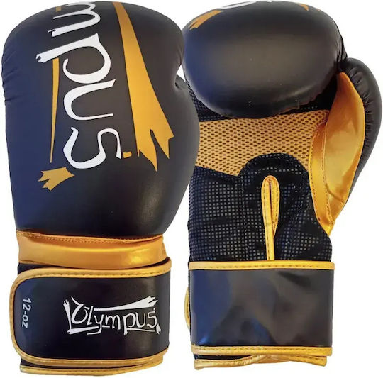 Olympus Sport 401017.10oz.Red.Black Boxing Gloves from Synthetic Leather for Competition Red