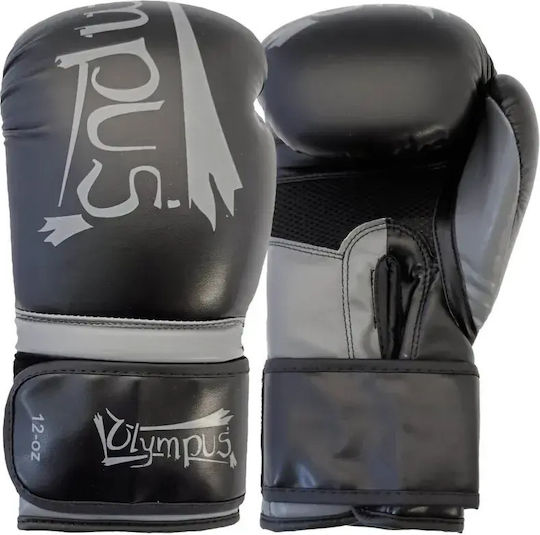 Olympus Sport 401017.10oz.Red.Black Boxing Gloves from Synthetic Leather for Competition Red