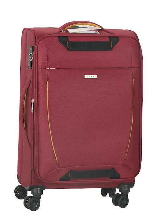 RCM Reise Koffer Stoff Burgundisch Set 2 Stück