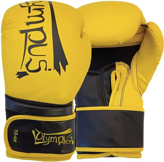 Olympus Sport 401017.10oz.Red.Black Boxing Gloves from Synthetic Leather for Competition Red
