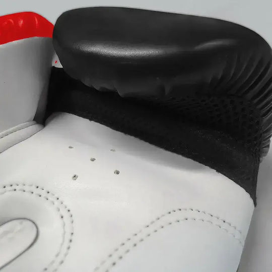 Olympus Sport Gear 400163 10oz Red Black White Boxing Gloves from Synthetic Leather for Competition Red