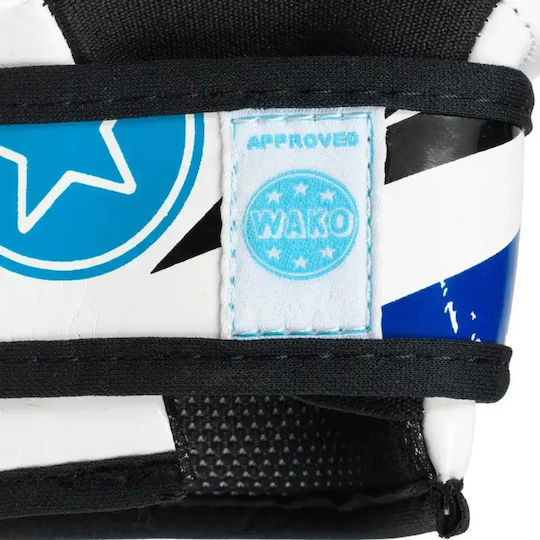 Top Ten Pointfighter 21659.XS.Blue.White Leather Boxing Gloves for Competition