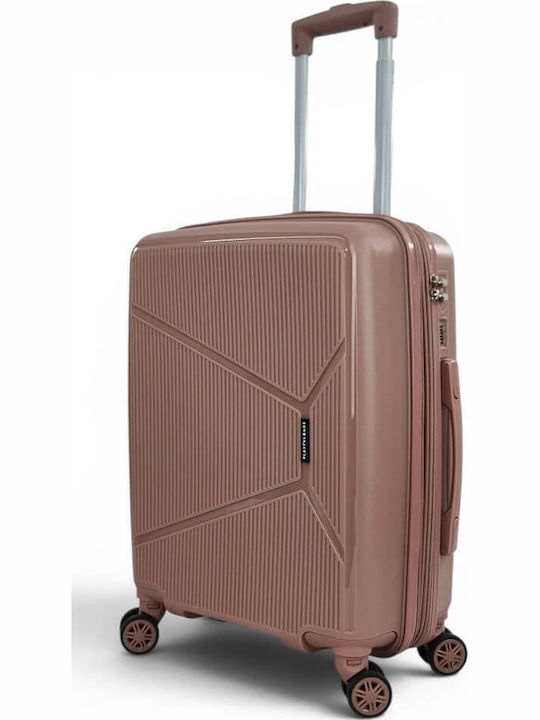 Playful Bags Cabin Hard Pink Gold Travel Suitcase 50 cm
