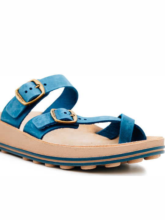 Caterina Leather Women's Sandals Blue