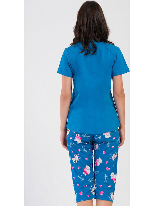Vienetta Secret Summer Women's Pyjama Set Blue