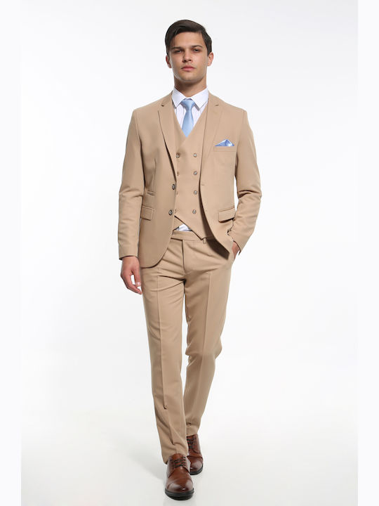 Summer Men's Groom's Suit Tabac