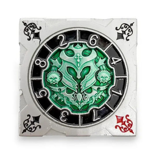 Suegao 7-in-1 Metallic Cube Spinner Dice D4-d20 Tabletop Rpg Silver Green