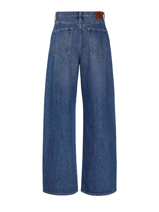 Γυναικείο Jean Παντελόνι Mid Rise σε Wide Γραμμή