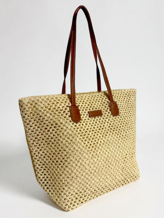 Straw Women's Shoulder Bag Beige