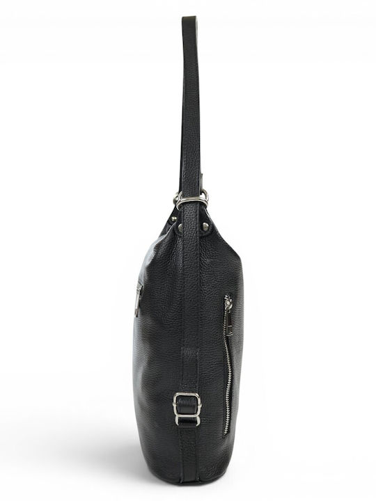 Leather Women's Shoulder Bag Black