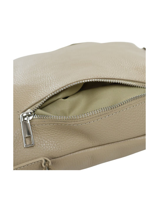 Passaggio Leder Damen Schultertasche Taupe