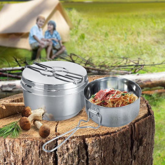Tourist Scout Militärstahl Camping-Kochutensilien 1,5 L 900 ml 3 Stück