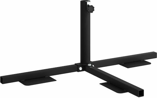 vidaXL Klappbarer Schirmständer Metallisch Schwarz 80x45x31cm
