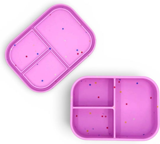 Dodo's Land Kids' Food Container Made of Silicone 0.8 Litre Pink 18.6 x 13.8 x 6.5 cm