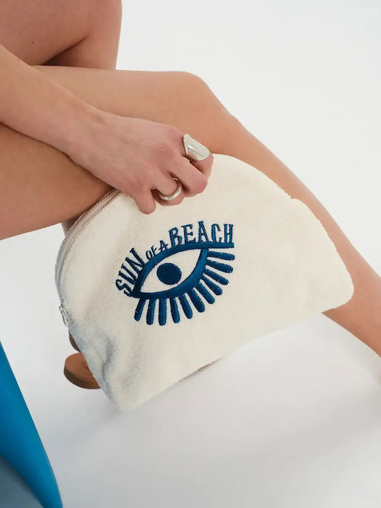 Sun A Beach Large Luna Waterproof Pouch Ecru