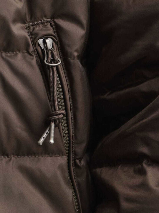 Winter Bomber Waterproof Brown Jacket