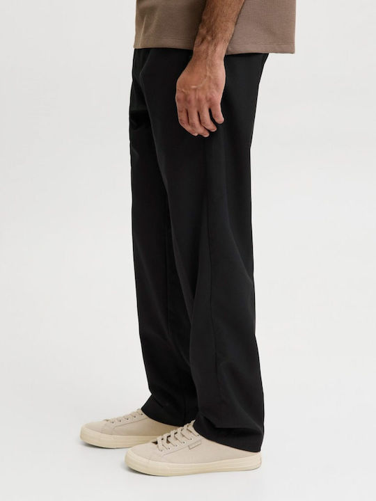 Pantaloni Barbati Chino Elastic Relaxed Fit Negru