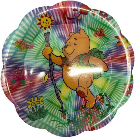 Комплект Плочи Winnie Pooh Hello Kitty 3 Бройки Меламин Триъгълна Извита Форма Многоцветен 20 Х 20 См