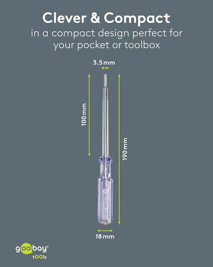 Goobay Spark Detecting Electrician Screwdriver Long with Length 190mm