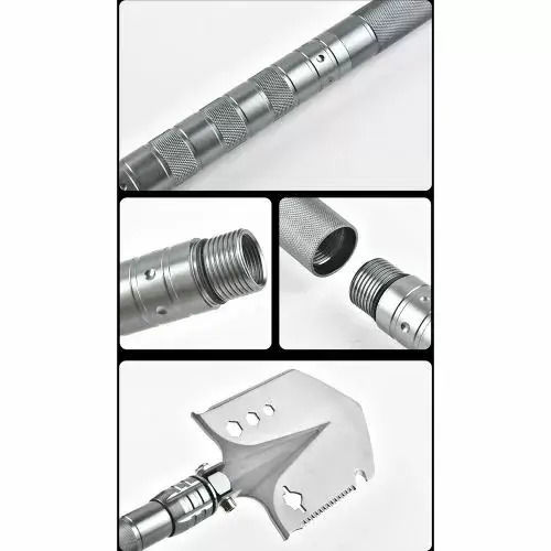 Unealtă Multifuncțională Jup 221092 Lopată Pliabilă Cuțit Tactical Fluier Brichetă Șurubelniță 8 Unelte Neagră