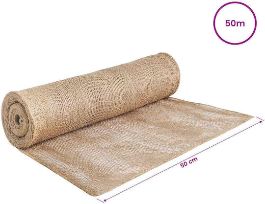 vidaXL Плат За Декорация Loneta 50x5000см Натурален