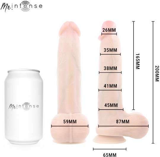 Intense Realistic Dildo with Scrotum and Suction Cup Flesh