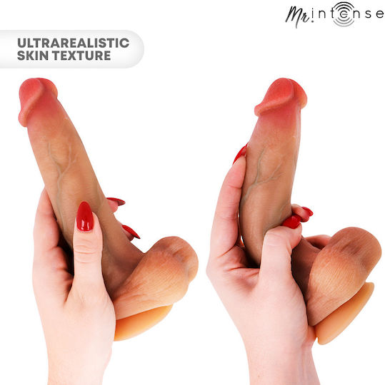 Intense Realistic Dildo with Scrotum and Suction Cup Flesh