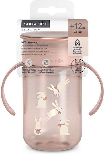 Suavinex Baby Sippy Cup Plastic with Handles Pink 340ml