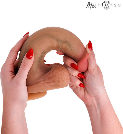 Intense Realistic Dildo with Scrotum and Suction Cup Flesh