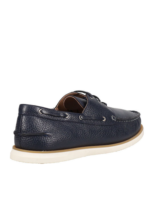 Δερμάτινα Ανδρικά Boat Shoes σε Μπλε Χρώμα