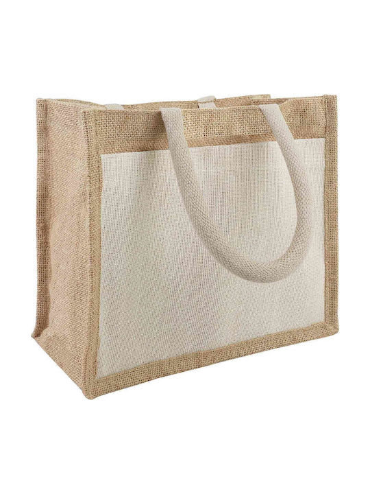 vidaXL Cotton Shopping Bag in White Colour
