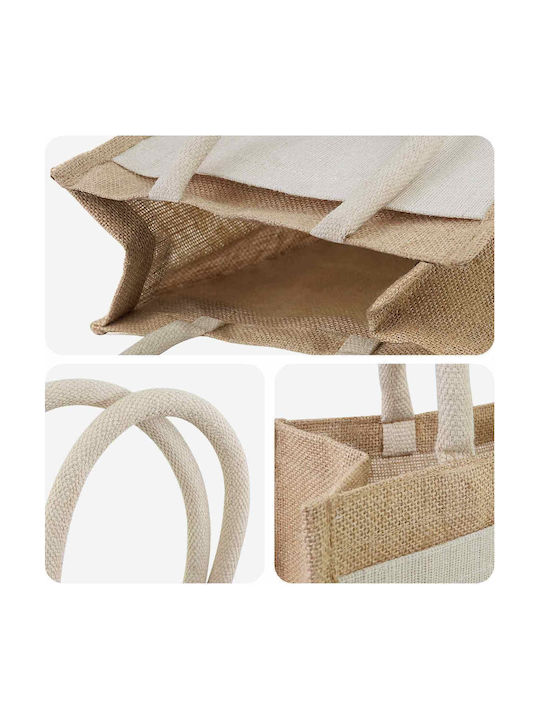 vidaXL Cotton Shopping Bag in White Colour