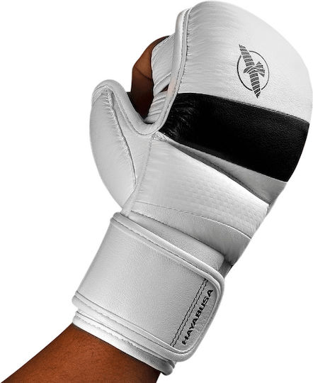 Sparring MMA-Handschuhe Hayabusa T3 7oz Hybrid Handschuhe Weiße Schwarze