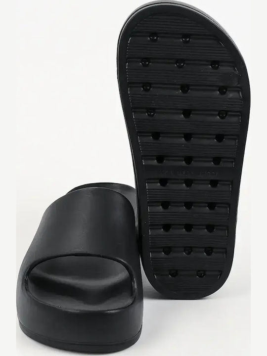 Women's Platforms In Slipper Style Black