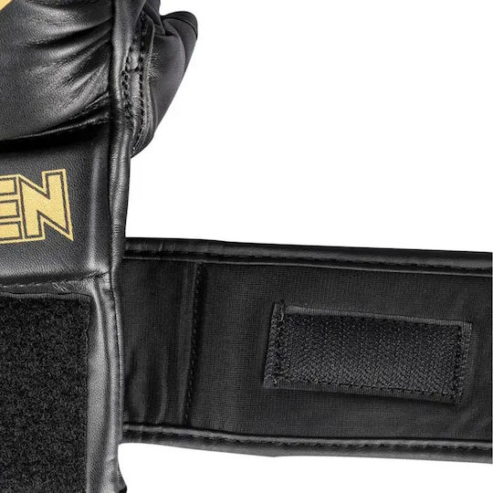 Top Ten Contender MMA-Handschuhe Schwarz Goldfarben