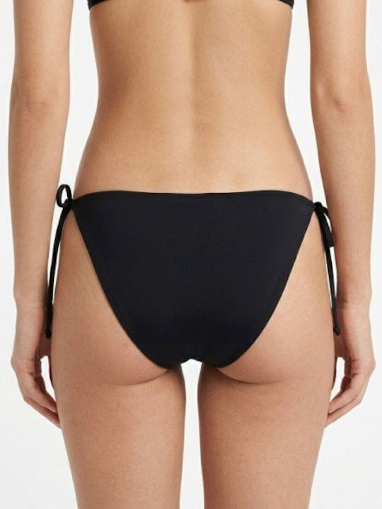 Bikini Slip with Laces Black Black
