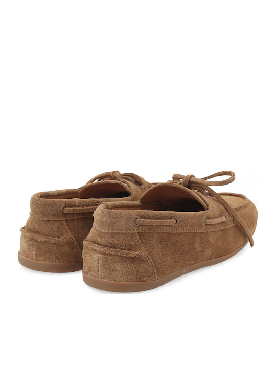Δερμάτινα Γυναικεία Loafers σε Μπεζ Χρώμα