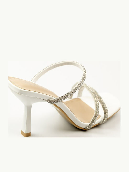 Damen Sandalen mit Strass Weiße