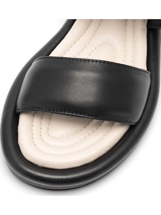 Damen Flache Sandalen Schwarz