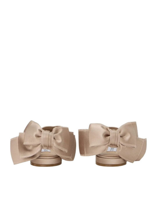 Satin Women's Ballerina Shoes in Brown Colour