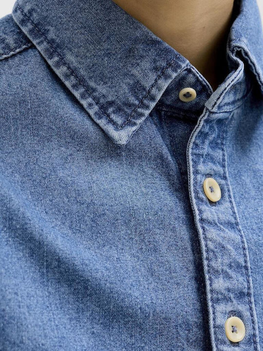 Kinderhemd Langärmelig Denim Blau