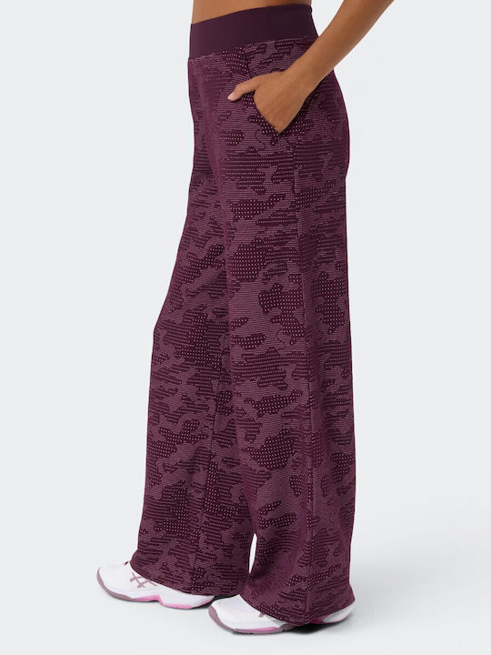 Pantaloni de trening cu pantaloni evazati Maroon