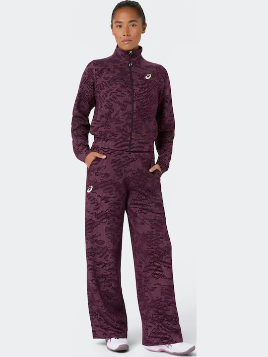 Pantaloni de trening cu pantaloni evazati Maroon