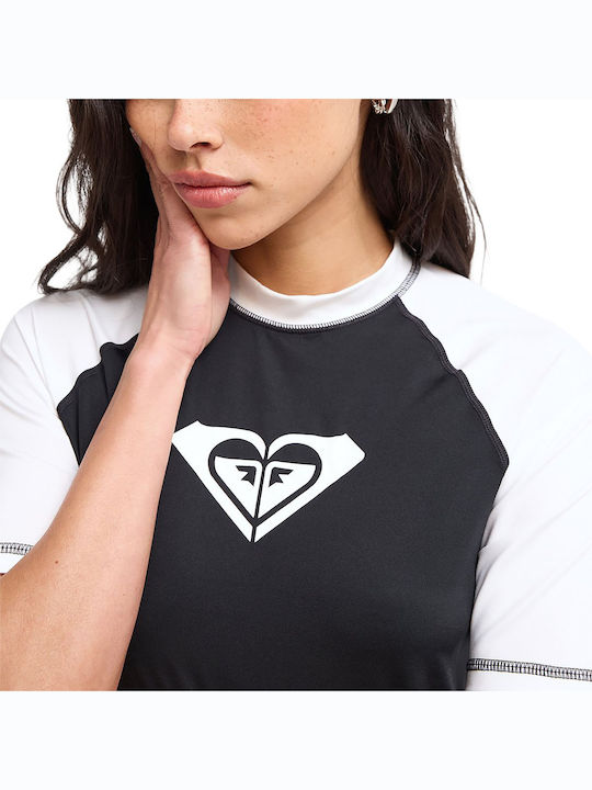 Roxy UPF 50+ Women's Short Sleeve Sun Protection Shirt Black