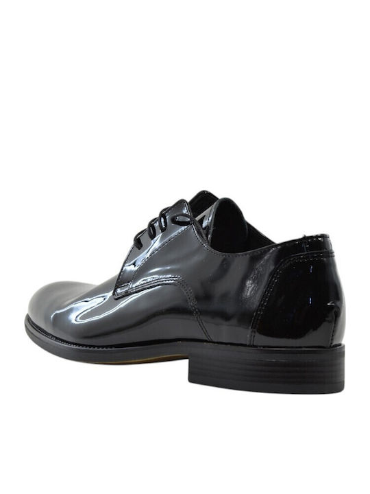 Deri Ανdρικά Herrenschuhe Schwarz 350+Schwarz Leder Lustrini