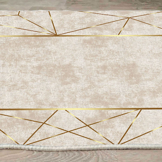 Conceptum Hypnose Teppich Rechteckig Synthetisch,Polyester/Cotton/Leather Beige-Gold